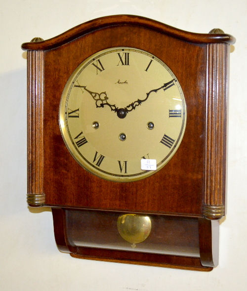 Antique “Mauthe” Closed Well Walnut Wall Clock