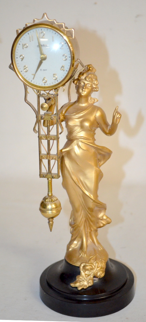 Linden “Diana” Swinger Clock, Not Antique