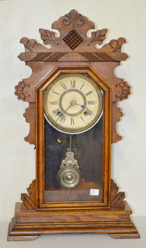 Antique Ansonia “Derby” Oak Kitchen Clock