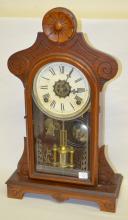 Antique G.B. Owen Walnut Kitchen Clock