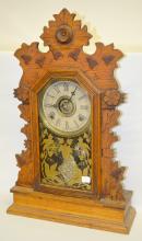 Antique Wm. L. Gilbert “Dove” Oak Kitchen Clock