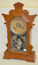 Antique Oak Ansonia “Austria” Kitchen Clock