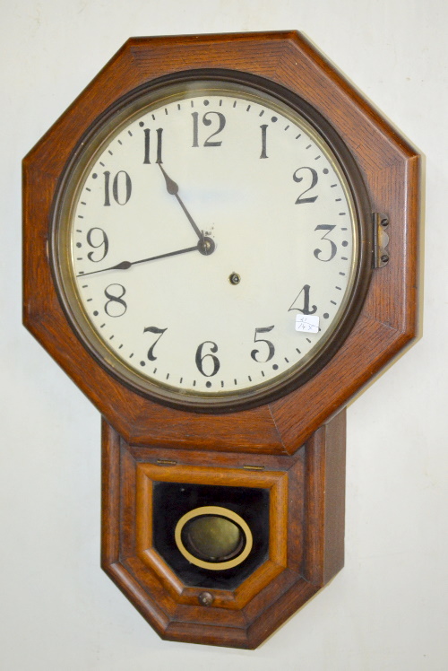 Antique Webb, Ball Co. Octagon Short Drop Wall Clock