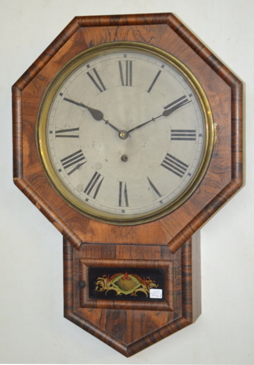 Antique E.N. Welch Octagon Short Drop Wall Clock