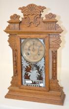 Antique Ansonia “Griswold” Oak Kitchen Clock