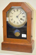 Antique Terry Clock Co. Miniature Octagon Top Shelf Clock