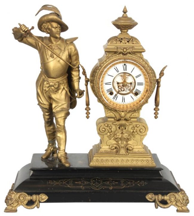 Ansonia Figural Don Caesar Mantle Clock