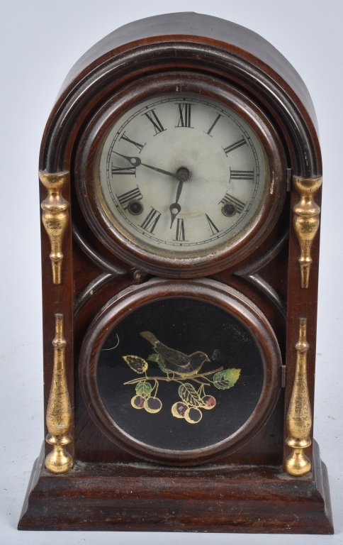 ANTIQUE ATKINS SHELF CLOCK