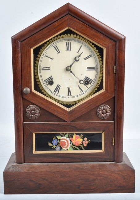 JEROME & CO. ANTIQUE SHELF CLOCK