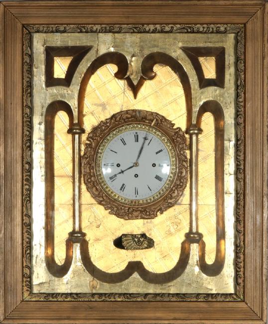 AN EARLY 19THC. GRAND SONNORIE PICTURE FRAME CLOCK