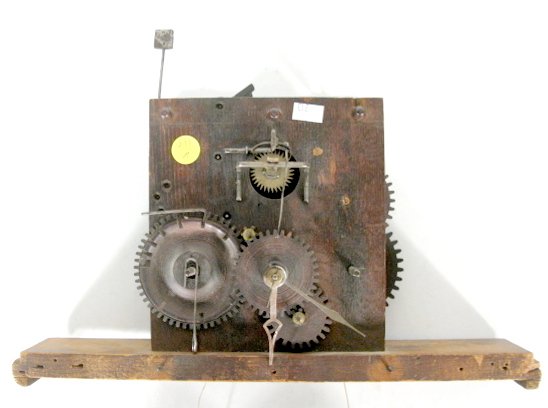 Antique Wooden Works Clock Movement