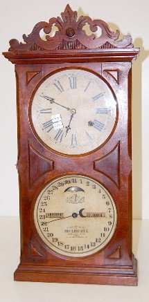 Ithaca #10 Walnut Calendar Clock