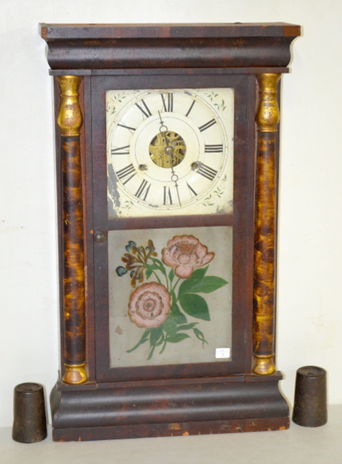 Antique Seth Thomas Split Column Weight Driven Shelf Clock