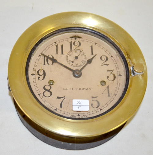 Antique Seth Thomas Ship’s Clock with Seconds Bit