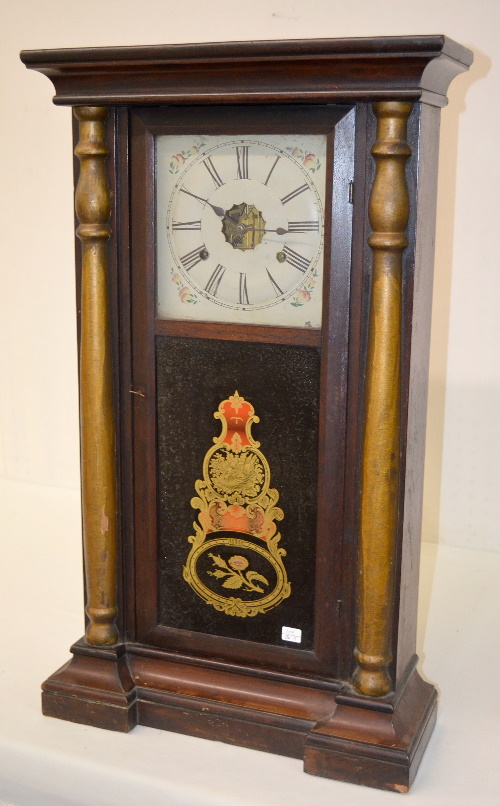 Antique S.C. Springs Split Column Weight Driven Clock