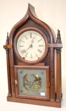 Antique Pond & Barnes Double Steeple Onion Top Shelf Clock