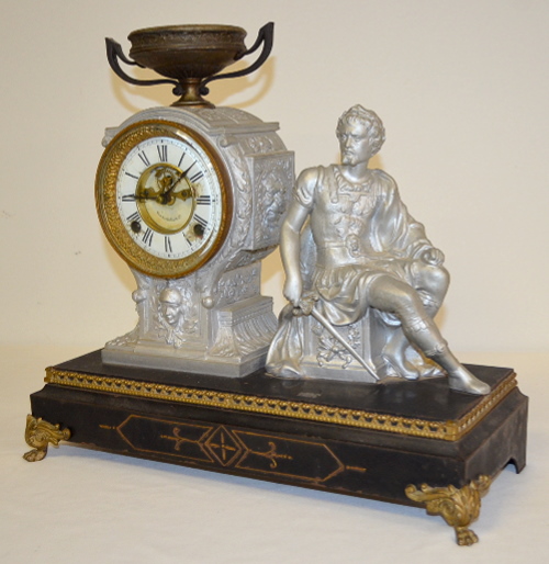 Antique New Haven Statue Clock, “Brennus”