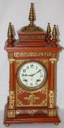 Ansonia “Antique” 5 Finial Cabinet Clock