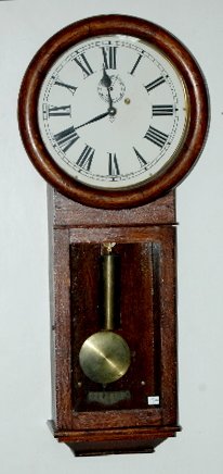 Ansonia Standard Regulator Oak Clock, 1 Weight