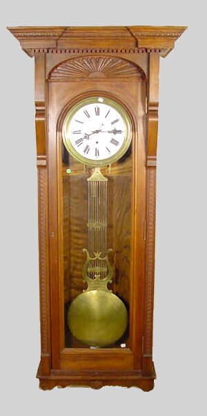 French Walnut Single Weight Jewelers Regulator