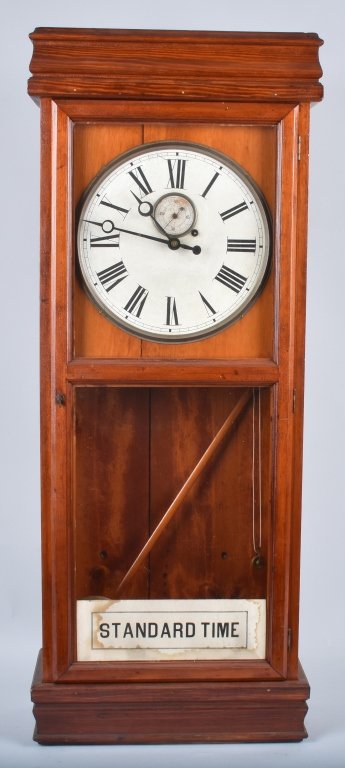 ANTIQUE LARGE WALL CLOCK with SECOND HAND