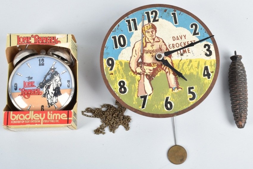 2-CHARACTER CLOCKS, DAVY CROCKETT & LONE RANGER