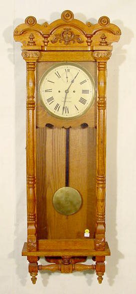 New Haven “Elfrida” 30 Day Oak Hanging Clock