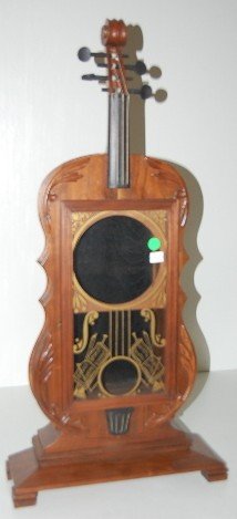 Walnut Violin Shaped Clock Case, No Movement