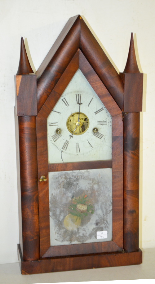 Antique Terry & Andrew Rosewood Steeple Clock