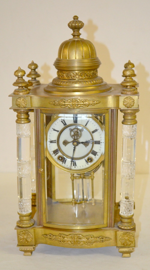 Antique Ansonia “Utopia” Crystal Regulator