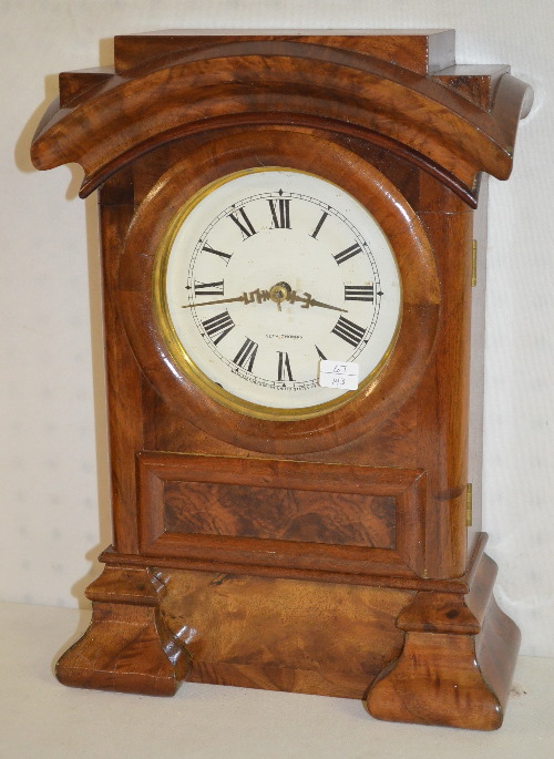 Antique Seth Thomas Walnut Arch Top Shelf Clock