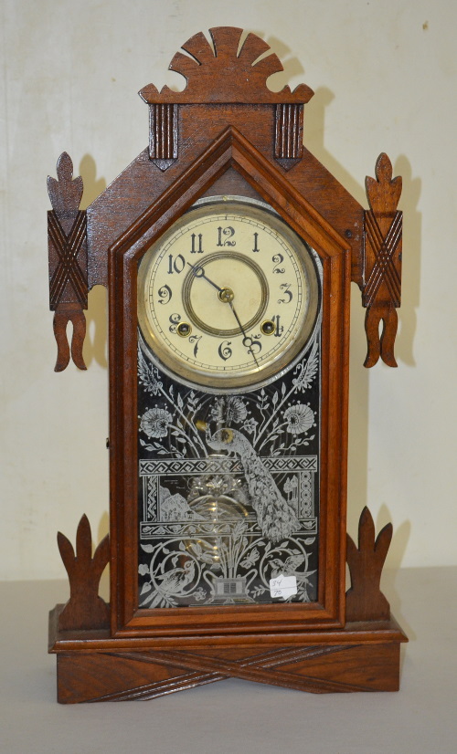 Antique Ansonia Oak Kitchen Clock