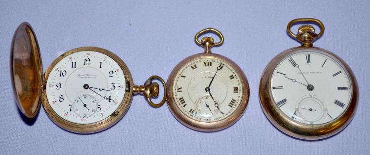 3 Antique Illinois Pocket Watches