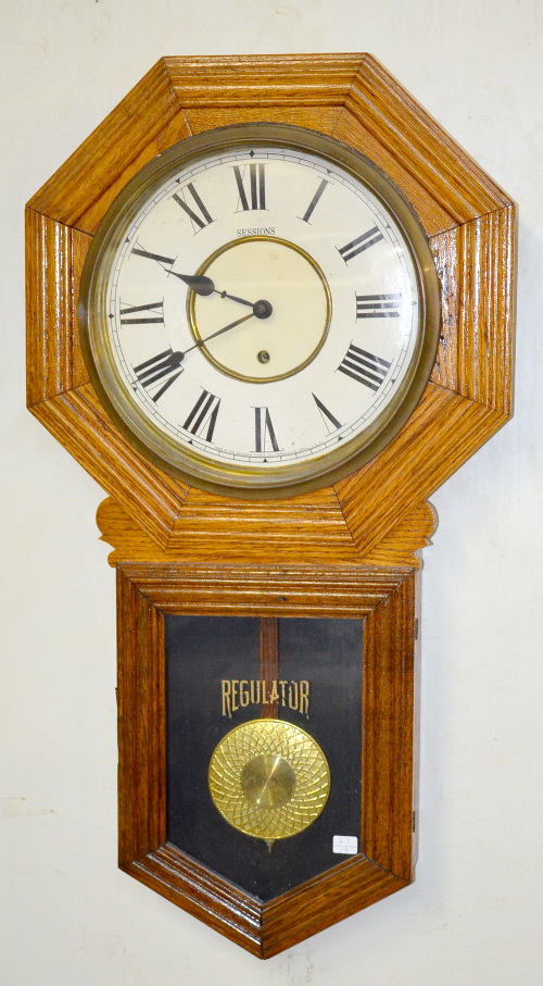 Antique Sessions Octagon Long Drop Wall Clock