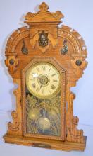 Antique Seth Thomas Oak Kitchen Clock w/Level