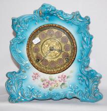 Antique Gilbert “No. 438” Porcelain Clock, Case Signed