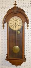 Antique Gilbert “Eunomia Variant” Spring Wall Clock, Walnut