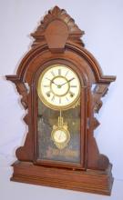 Antique R. Booth Walnut Parlor Clock