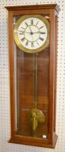 Antique 3 Glass Walnut Case Clock with 1 Weight Movement