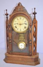 Antique G. Jones “Turret” Walnut Kitchen Clock