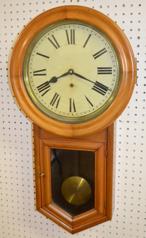 Antique Ansonia Long Drop Schoolhouse Clock