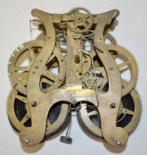 Early Signed Terry & Andrews Brass Clock Movement