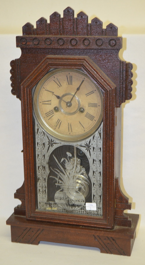 Antique Ansonia “Werra” Walnut Kitchen Clock