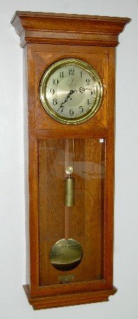 Antique Oak 1 Weight Wall Regulator Clock