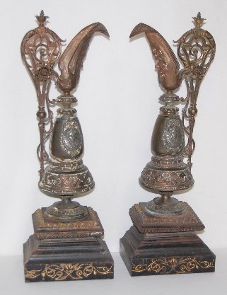 Pair of Lady Head Clock Side Ewers