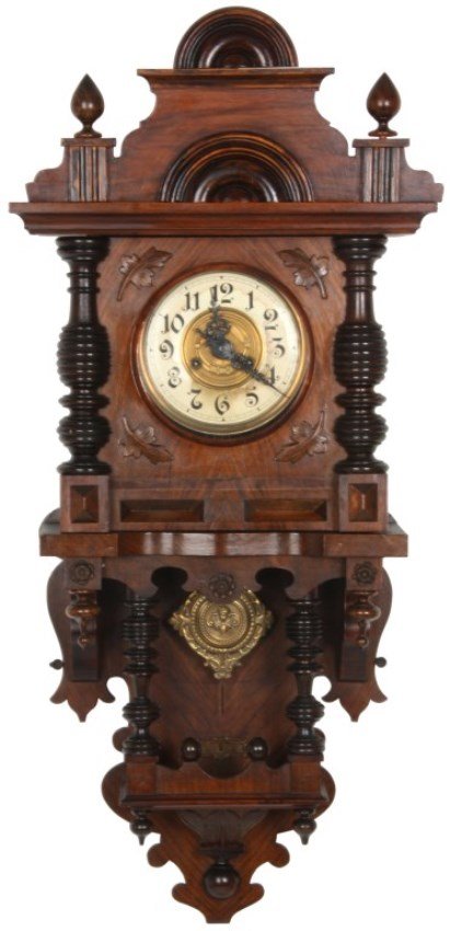 Friedrich Mauthe Walnut Wall Regulator