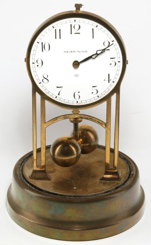 ANTIQUE TIFFANY NEVER-WIND ANNIVERSARY CLOCK