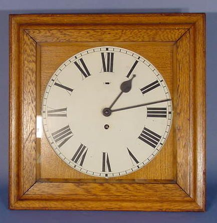 Thomas Fattorini 16″ Square Oak Gallery Clock