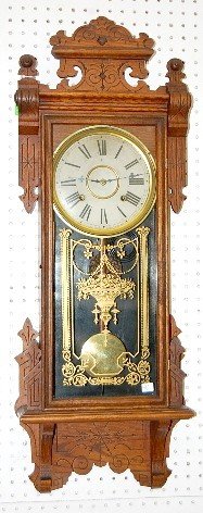 Oak Gilbert No. 117 Antique Wall Clock