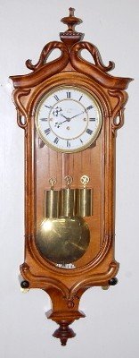 Antique Miniature 3 Weight Vienna Wall Clock